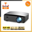 K25 Full HD 4K 1920X1080P LCD Smart Android 9.0 Wifi LED Video Home Theater Cinema 1080P Projector for Smartphone