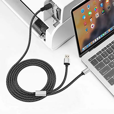 2In1 USB C to USB B Printer Cable 5Feet/1.5M with USB Printer Cable USB A-Male to B-Male Cable Compatible with Macbook Pro,Hp,Canon,Brother,Samsung Printers