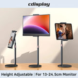 Portable Monitor Stand Adjustable Height Desktop Monitor Bracket for 4.7-17.3 Inch Phone Tablet Monitor Support Holder