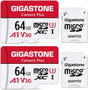 [] 64GB 2-Pack Micro SD Card, Camera Plus, Microsdxc Memory Card for Wyze, Video Camera, Security Camera, Smartphone, Fire Tablet, 4K Video Recording, UHS-I U3 A1 V30, 95Mb/S, with Adapter