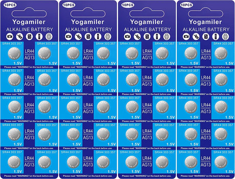 40 Count LR44 AG13 357 303 SR44 Battery 1.5V Button Coin Cell Batteries
