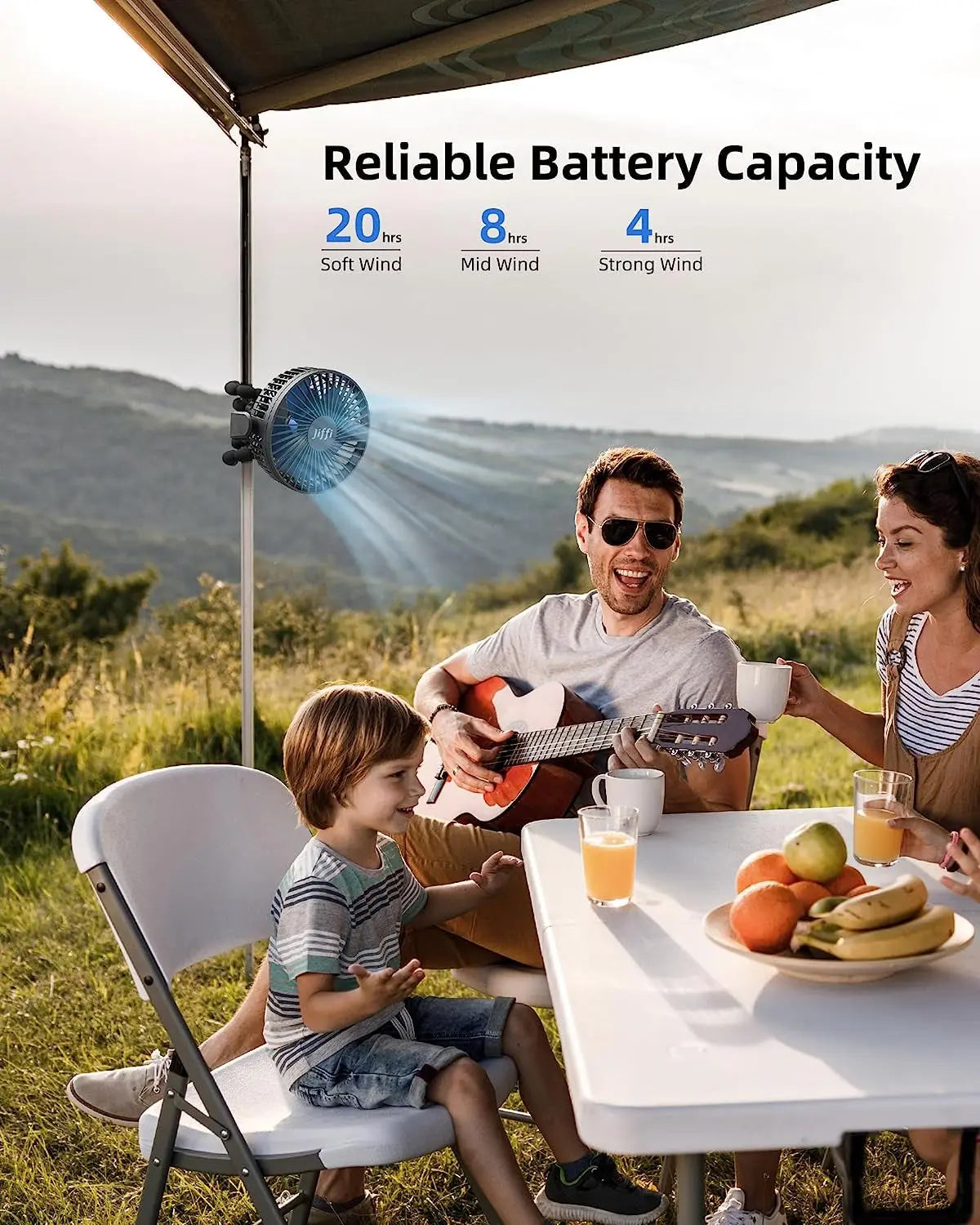 5000Mah Portable Battery Operated Fan, Baby Stroller Fan Flexible Tripod Small Clip on Fan for Bike & Treadmill,Usb Rechargeable and Handheld Cooling Fan for Travel, Car Seat, Golf Cart, Bed