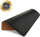 PU Leather Mouse Pad with Stitched Edge Micro-Fiber Base with Non-Slip, Waterproof, Mouse Pad for Computers, Laptop, Office & Home,1 Pack, 8Inch11Inch (Caramel Black)