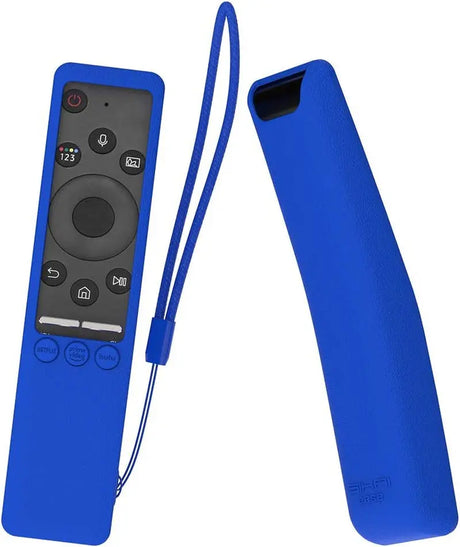 SIKAI Silicone Protective Case for Samsung BN59-01312A Smart TV Remote Shockproof Skin-Friendly Anti-Slip Battery Cover for Samsung QLED 8K TV Oneremote Anti-Lost with Remote Loop (B-Blue)