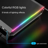 RGB Gaming Computer Monitor Stand, Riser with 4 USB, Foldable Monitor Riser, Storage Drawer and Phone Holder for PC and Laptop