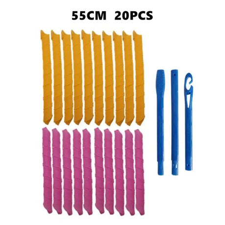 10Pcs Heatless Hair Curler No Heat Hair Rollers Sleeping Soft Spiral Curls Lazy Perm Curling Rod Wave Formers Hair Styling Tools