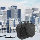Laptop Bag 15.6 Inch Laptop Briefcase Laptop Messenger Bag Water Repellent Computer Case Laptop Shoulder Bag Durable Tablet Sleeve with RFID Pockets for Business/College/Women/Men-Black/Blue