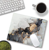 White Gold Marble Mouse Pad,Gaming Creativity Custom Non-Slip Rubber Base Cute Mouse Pads for Computers Laptop Office,9.5"X7.9"X0.12" Inch