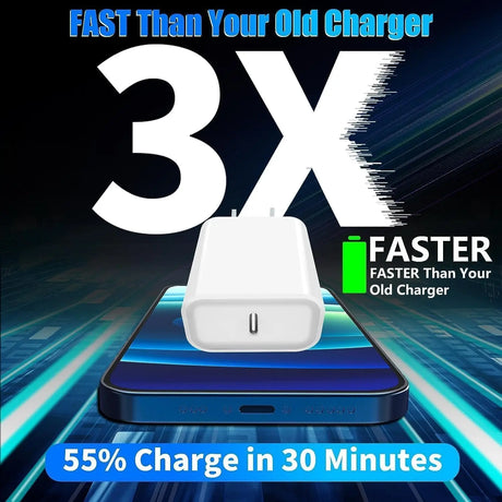 【Mfi Certified】Iphone Charger Fast Charging,  3Pack 20W USB-C Power Adapter Type-C Wall Charger with 10FT Long Type-C to Lightning Cord for Iphone 14 13 12 11 Pro Max/Xs/Xr/X/8/Se/Ipad/Airpods