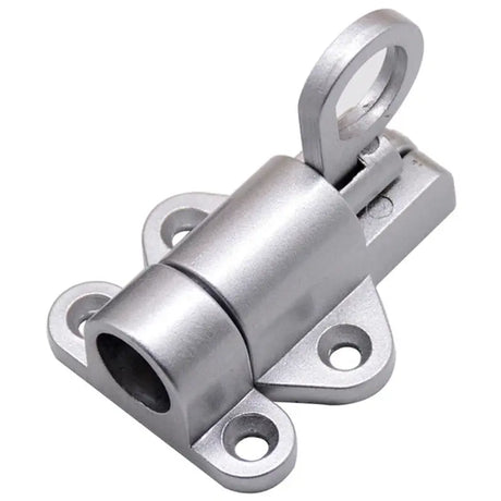 1 Pcs Aluminum Alloy White/Gray Window Gate Security Pull Ring Spring Bounce Door Bolt Automatic Latch Lock Black Grey Window