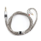 Zonie 16 Core Silver Plated IEM Cable, SPC Earphone Cable, for BL03 TRN V90 V80 AS10 ZS10 ZS6 ES4 ZST ZSR Iems (2Pin-0.78Mm, 3.5Mm, Grey)