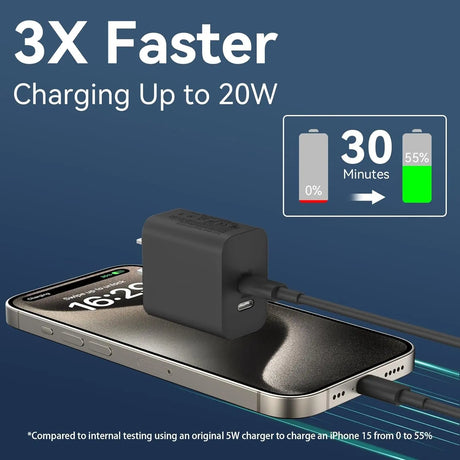 USB C Iphone 15 Fast Charger[Mfi Certified], 20W USB C Wall Charger Block Plug & 6.6FT USB C to C Fast Charging Cable Cord for Iphone 15 Pro Max/15 Pro/15/15 Plus,Ipad Pro 12.9"/11", Ipad Air 5/4