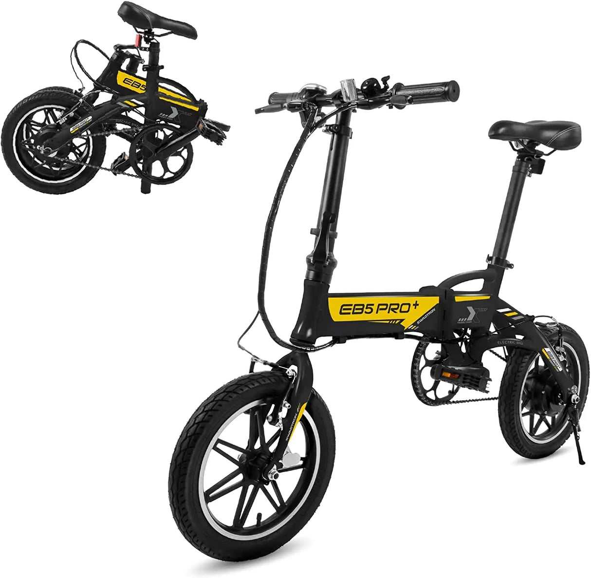 Swagcycle EB-5 Lightweight Aluminum Folding Electric Bike with Pedals