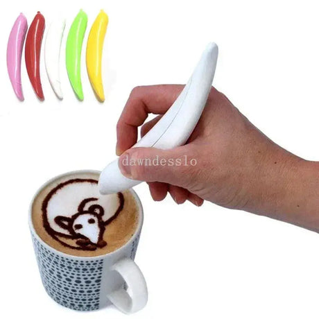 Electrical Latte Art Pen for Coffee Cake Spice Pen Creative Cake Decoration Pen Coffee Carving Pen Baking Pastry Tools Stencils