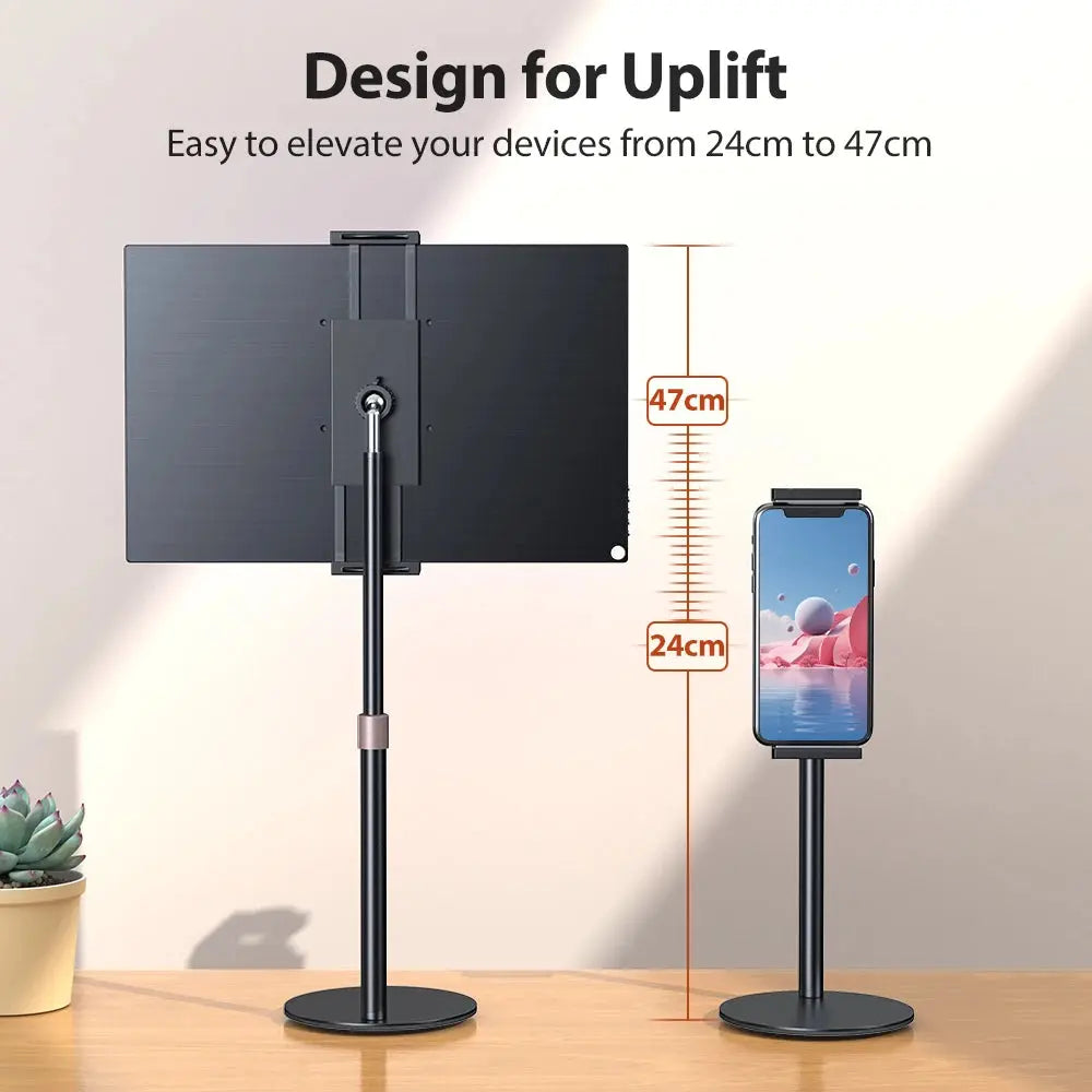 Portable Monitor Stand Adjustable Height Desktop Monitor Bracket for Ipad Phone 13-24.5Cm Tablet Monitor Support Holder