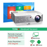 Full HD 1080P Projector TD96 TD96W Android Wifi LED Proyector Native 1920 X 1080P 3D Home Theater Smart Phone Beamer