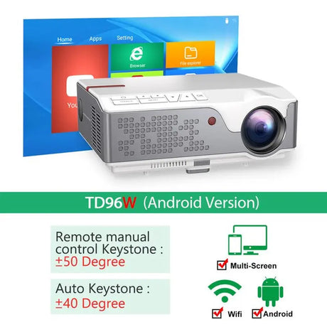 Full HD 1080P Projector TD96 TD96W Android Wifi LED Proyector Native 1920 X 1080P 3D Home Theater Smart Phone Beamer