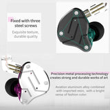 KZ ZSN Earphone in Ears Monitor with 1BA and 1DD, KZ High Fidelity in Ear Headphone Earbuds with 0.75Mm 2 Pin Cable, 1 Dynamic and 1 Balanced Armature Driver KZ Headphone (Black, NO Mic)