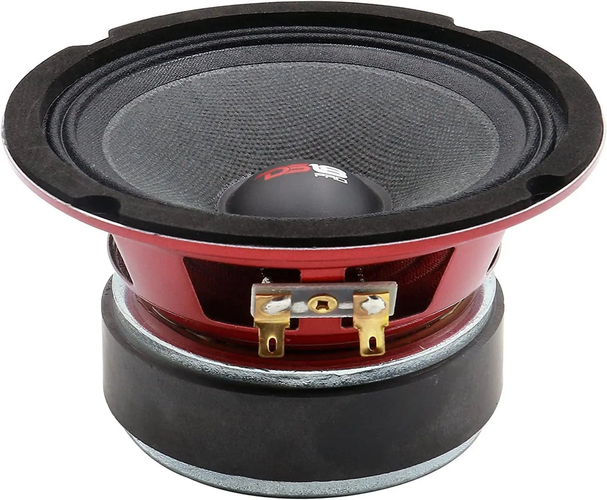 PRO-X5M Loudspeaker - 5.25", Midrange, Red Steel Basket, 300W Max, 150W RMS, 8 Ohms - Premium Quality Audio Door Speakers for Car or Truck Stereo Sound System (1 Speaker), Bullet