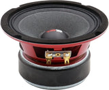 PRO-X5M Loudspeaker - 5.25", Midrange, Red Steel Basket, 300W Max, 150W RMS, 8 Ohms - Premium Quality Audio Door Speakers for Car or Truck Stereo Sound System (1 Speaker), Bullet