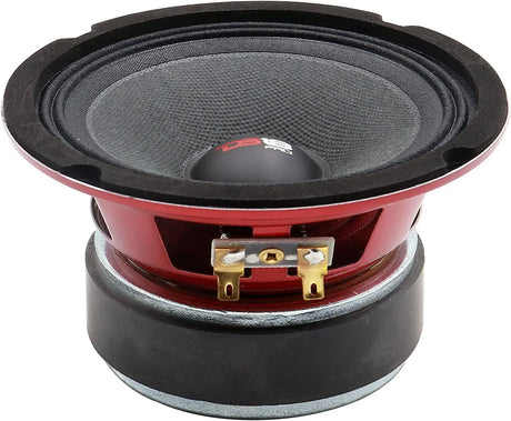 PRO-X5M Loudspeaker - 5.25", Midrange, Red Steel Basket, 300W Max, 150W RMS, 8 Ohms - Premium Quality Audio Door Speakers for Car or Truck Stereo Sound System (1 Speaker), Bullet