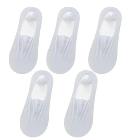 5Pairs Women Invisible Boat Socks Breathable Silicone Non-Slip Ultra-Thin Sock Slippers High Quality Elastic Ice Silk Low Sox