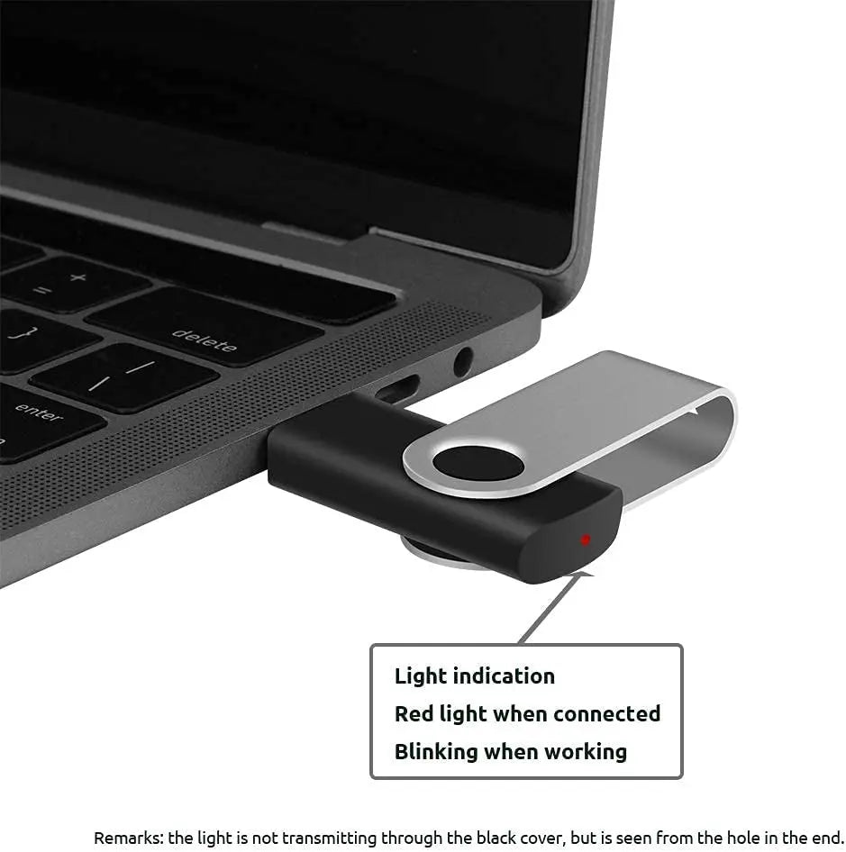 10-Pack  16GB USB 2.0 Flash Memory Stick Swivel Thumb Drives for Universal Data Storage at Home & the Office (Black)
