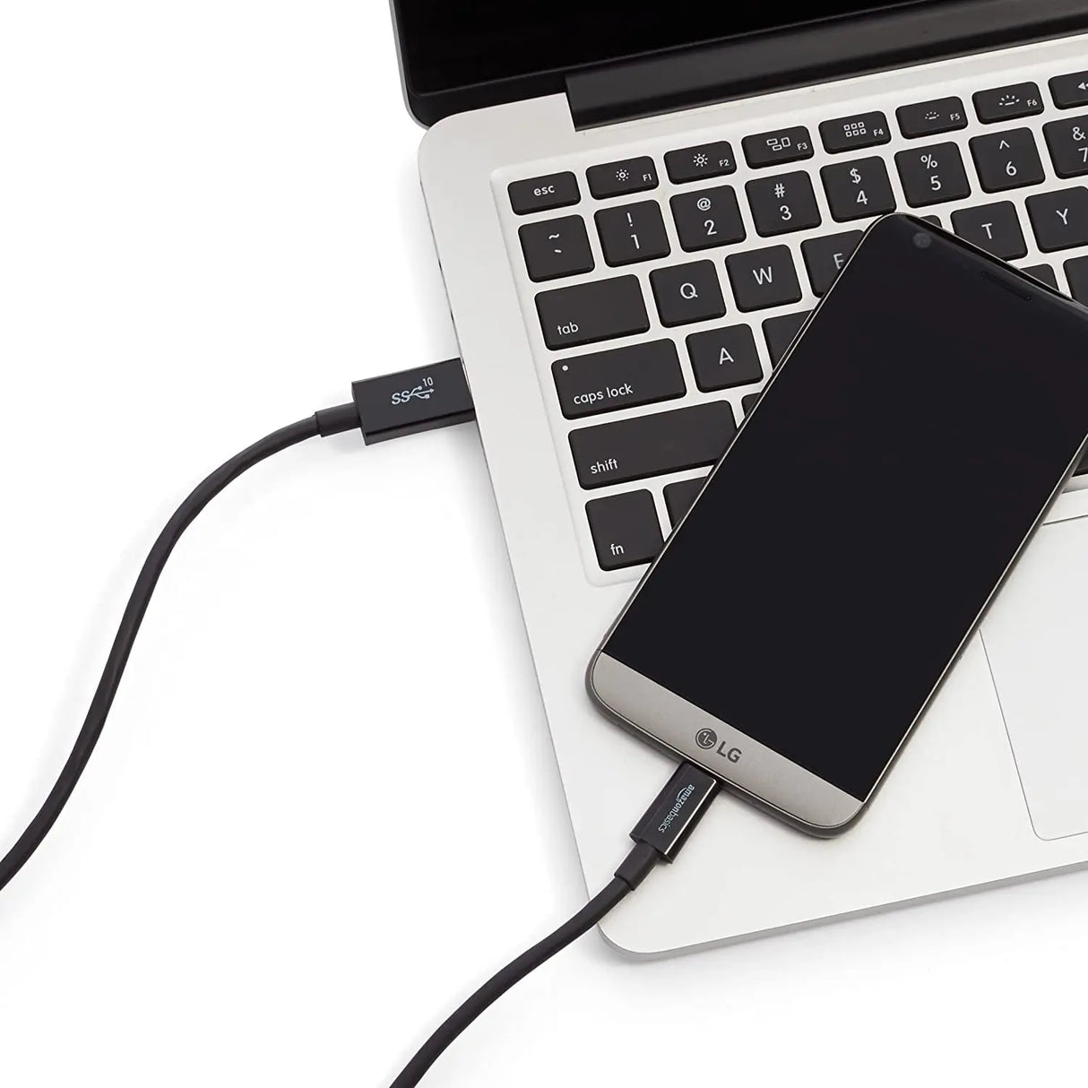 USB-C to USB-A 3.1 Gen 2 Adapter Charger Cable, Fast Charger, 10Gbps High-Speed, USB-IF Certified, for Apple Iphone 15, Ipad, Samsung Galaxy, Tablets, Laptops, 3 Foot, Black