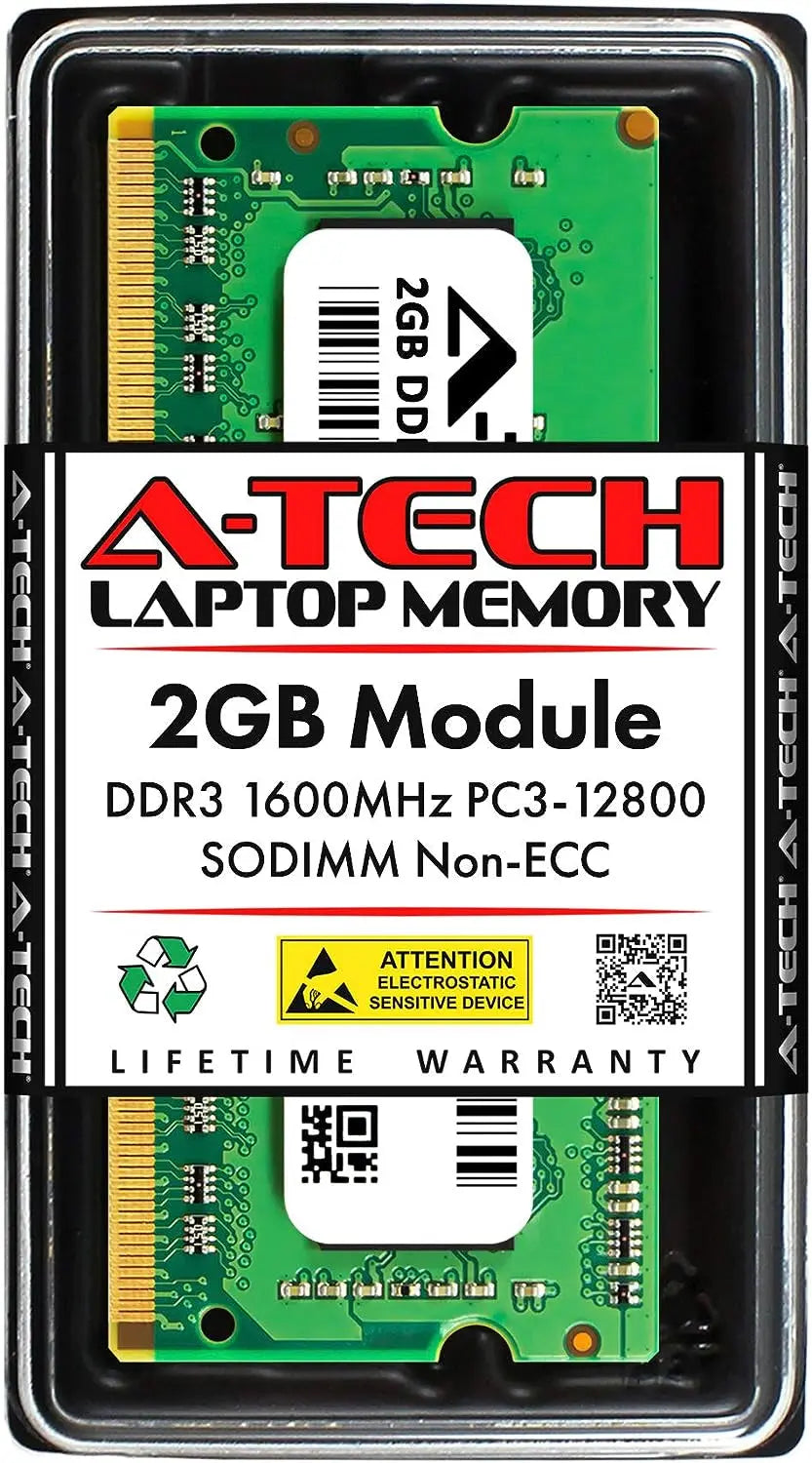 2GB DDR3 1600Mhz PC3-12800 CL11 SODIMM 204-Pin Non-Ecc SO-DIMM Laptop, Notebook RAM Memory Module