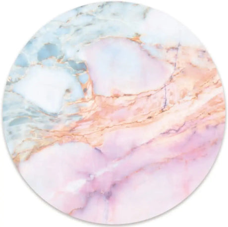Small Mouse Pad 7.9 X 7.9 Inch, round Mouse Pad for Laptop Wireless Mouse Home Office Travel, Portable & Washable Cute Marble