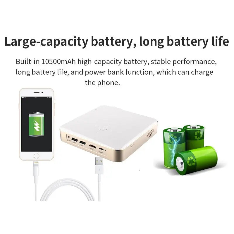 S350 Mini DLP Projector Smart TV Android 9.0 Wifi Pico Protable 1080P Outdoor 4K Cinema for Smartphone Miracast Airplay