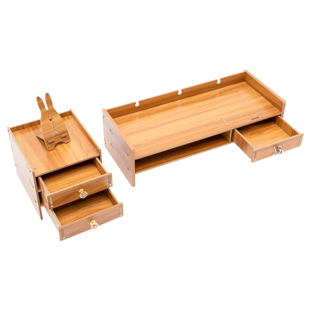 Desktop Laptop Support Shelf Wooden Monitor Screen Stand Shelf Supplies Computer Desktop Tabletop
