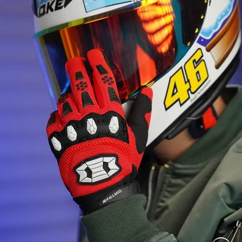 Dirtpaw Unisex BMX MX ATV MTB Racing Mountain Bike Bicycle Cycling Off-Road/Dirt Bike Gloves Road Racing Motorcycle Motocross Sports Gloves Touch Recognition Full Finger Glove