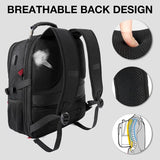 Travel Backpack, Extra Large 50L Laptop Backpacks for Men Women, Water Resistant College Backpacks Airline Approved Business Work Bag with USB Charging Port Fits 17 Inch Computer, Black