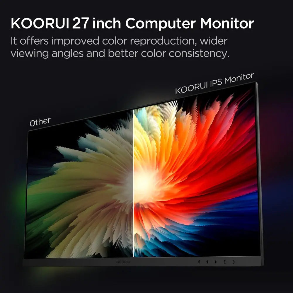 27 Inch Computer Monitor,Ips FHD (1920 X 1080) 75Hz 99% Srgb PC Desktop Gaming Monitors for Computer ,HDMI/VGA Port, Visioncare,27N1