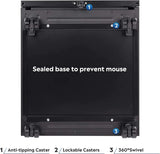 2-Drawer Mobile File Cabinet with Lock, Vertical Filing Cabinet, Black