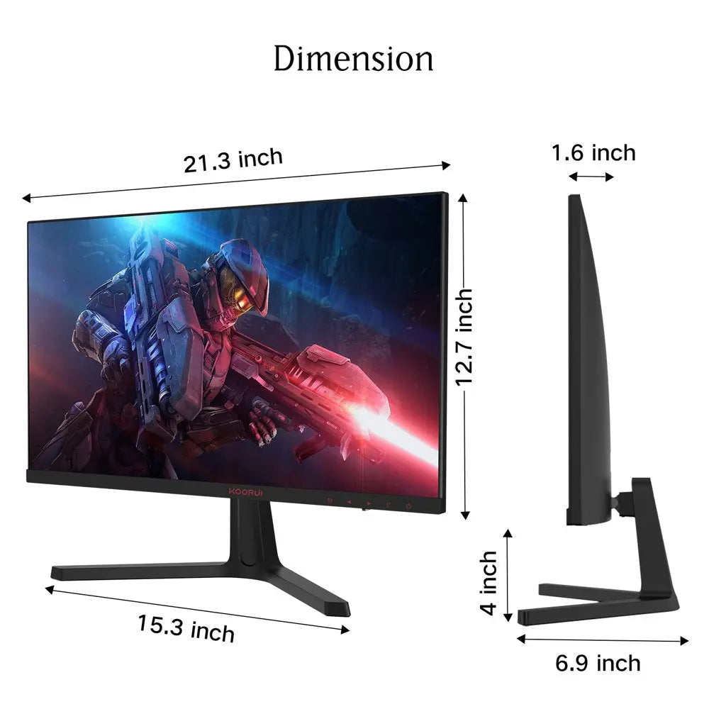 24 Inch High-Performance 165Hz/144Hz 1Ms(Mprt) 100% Srgb Gaming Monitor,Adpitive Sync,3-Side Borderless,Fhd 1080P VA Computer Monitor,Hdmi/Displayport,24E4