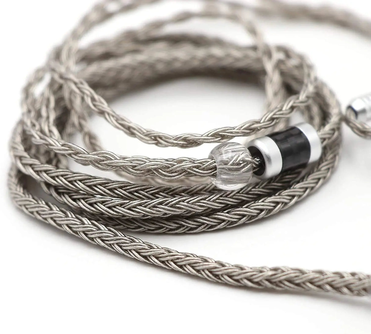 Zonie 16 Core Silver Plated IEM Cable, SPC Earphone Cable, for BL03 TRN V90 V80 AS10 ZS10 ZS6 ES4 ZST ZSR Iems (2Pin-0.78Mm, 3.5Mm, Grey)