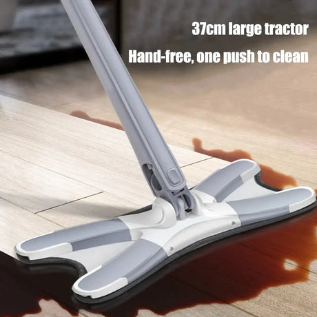X-Type Squeeze Mop 6Pcs Reusable Microfiber Pads 360 Degree Flat Floor Mop Home Replace Hand-Free Wash Household Cleaning Tools
