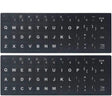 2PCS Universal English Keyboard Stickers, Matte Replacement English Keyboard Stickers with White Font on Black Background for Laptops and Desktops, Keyboard Alphabet Stickers