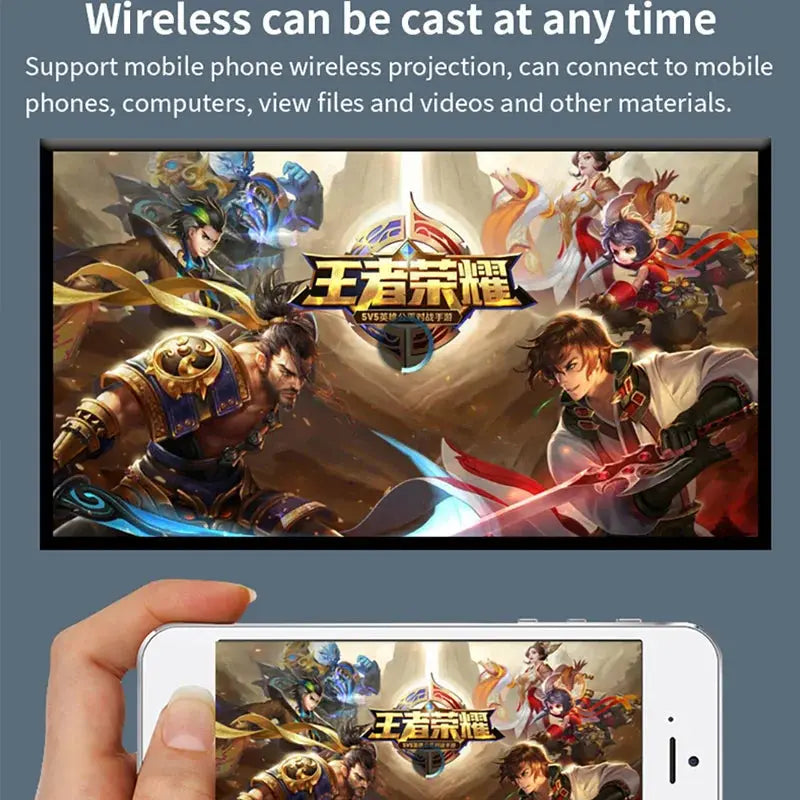 HD Portable Smart Projector Android 9.0 5G Wifi Proyector DLP 4K Projector 10500Mah Battery Mobile Smartphone Beamer