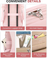 Travel Laptop Backpack Women 17.3 Inch Laptop Backpack Water Resistant Casual Daypack Large Backpack for Business Work Computer Backpack College Bookbag Women Pink
