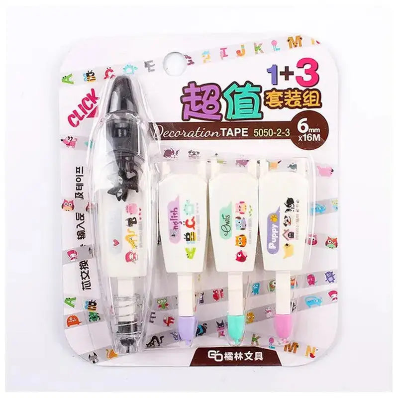 1 Pc Kawaii Animals Mechanical Decorative Correction Tape Corrector Diary Diy Journal Art Supplies Gift Accessories School