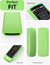 Remote Case for Vizio XRT112 / XRV4TV Smart TV Remote Skin-Friendly Silicone Cover for Vizio XRT112 / XRV4TV Remote Control Shockproof Anti-Lost with Remote Loop (Glow in Dark Green)