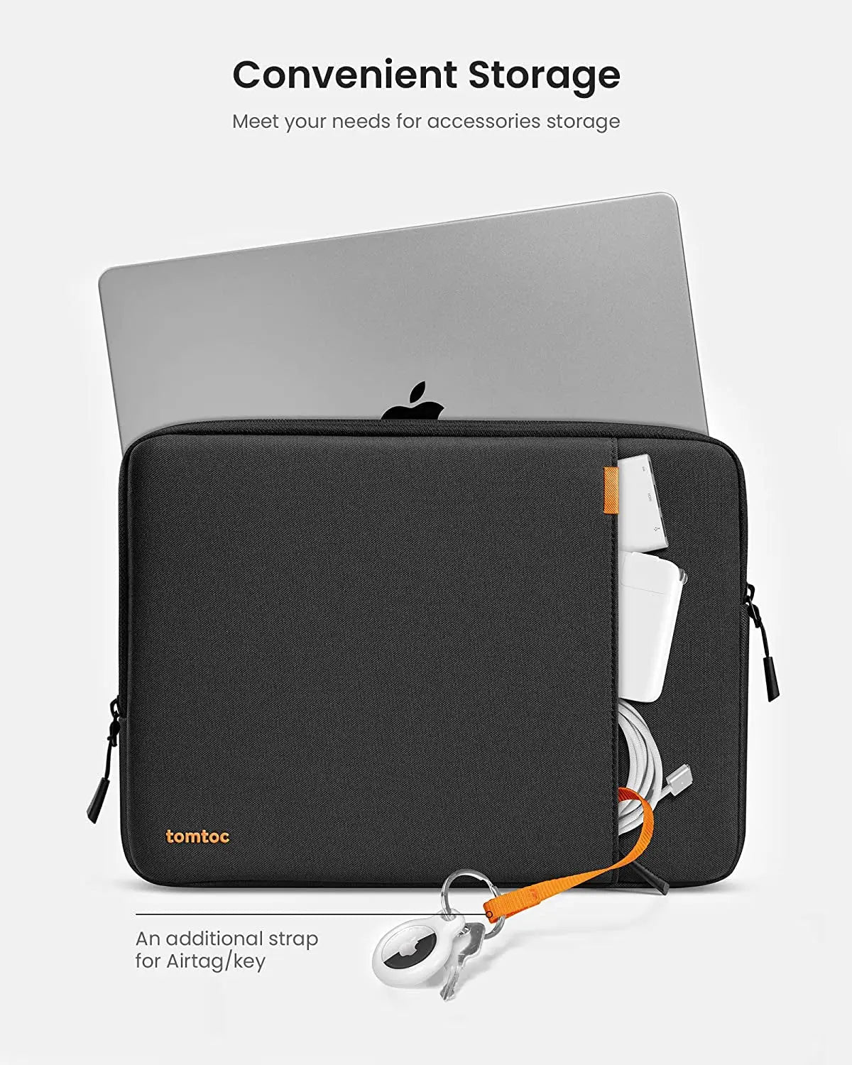 360° Protective Laptop Sleeve for 16-Inch New Macbook Pro M3/M2/M1 Pro/Max A2991 A2780 A2485 A2141 2023-2019, Shockproof, Water-Resistant Ultrabook Macbook Bag Case with Accessory Pocket, Black