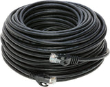 100Ft Black Cat5E Ethernet Network Patch Cable Internet Wire for Modem, Router, Pc, TV, Consoles