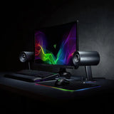 Nommo Chroma: Custom Woven 3" Glass Fiber Drivers - Rear-Facing Bass Ports - Bass Knob W/Automatic Gain Control Chroma Enabled - Full Range 2.0 PC Gaming Speakers, Black