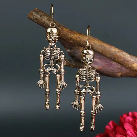 Vintage Punk Skeleton Skull Dangle Earrings for Women Goth Halloween Jewelry Party Gifts Aretes De Mujer Modernos 2022 Wholesale