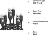 1Ft Iphone Charger Short Lightning Cable, 3-Pack Mfi-Certified Iphone Charger Cable 1Foot Charging Cord for Iphone 12 11 Pro X XS Max XR/8 Plus/7 Plus/6/6S Plus/5S /5C/Ipad Mini Air(Black)