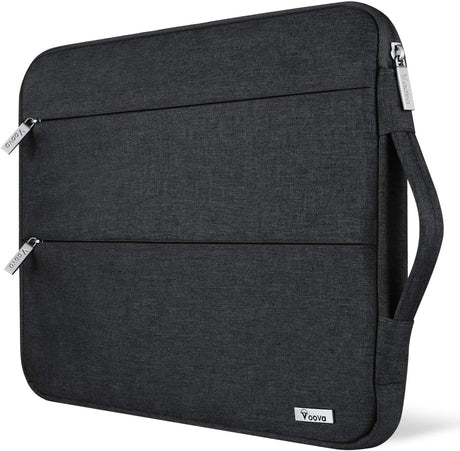 13 13.6 Inch Laptop Sleeve Case Compatible with Macbook Air/Macbook Pro 13 M2/M1,13.5 Surface Laptop 5/4, Surface Pro X / 9/8, Ipad Pro 12.9, Waterproof Computer Bag Cover with Handle, Black